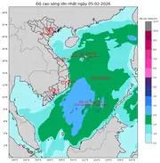 Bản tin dự báo sóng 10 ngày tới (từ ngày 05/02 đến ngày 14/02/2026)