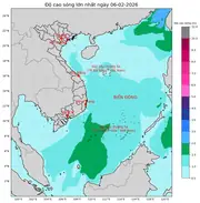 Bản tin dự báo sóng 10 ngày tới (từ ngày 06/02 đến ngày 15/02/2026)