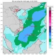 Bản tin dự báo sóng 10 ngày tới (từ ngày 12/02 đến ngày 21/02/2026)