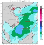 Bản tin dự báo sóng 10 ngày tới (từ ngày 14/02 đến ngày 23/02/2026)