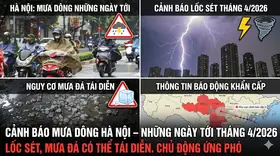 Cảnh Báo Mưa Dông Hà Nội Những Ngày Tới – Lốc Sét Mưa Đá Có Thể Tái Diễn Tháng 4/2026