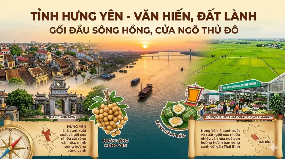 Giới thiệu tỉnh Hưng Yên – Tổng quan địa lý, khí hậu và điều kiện tự nhiên